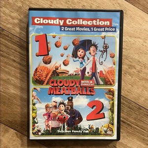 📀 🦖 EUC Cloudy Collection: Cloudy with a Chance of Meatballs 1 & 2 DVD 🍝